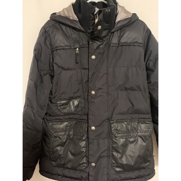 Burton Mens Winter Jacket XL Black Insulated Down Puffer Pockets Zipper Snaps - Picture 3 of 16